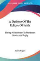 A Defence of the Eclipse of Faith 1141214520 Book Cover