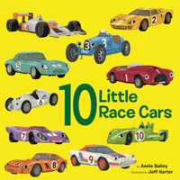 10 Little Race Cars (10 Little Vehicles) 0593710096 Book Cover