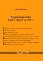 Applied Linguistics for English-Spanish Translation 3832537783 Book Cover