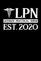 lpn licensed practical nurse ets. 2020: A Lined Ruled Paper Composition Book Journal for Nurses, RN's, LVN's, LPN's and Nursing Students Blue/Navy Cute Nurse Appreciation Week Gifts for Her. 110 Story 1704232198 Book Cover