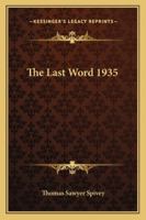 The Last Word 1935 1162739177 Book Cover