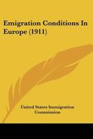 Emigration Conditions In Europe 1271163098 Book Cover