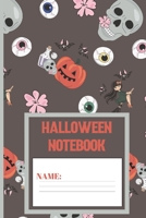 Halloween Notebook: Halloween gifts for women, men, kids, adults and girls: cute Congo Brown Skull blank Lined notebook/Journal to write in. 1691109274 Book Cover