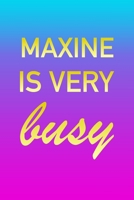 Maxine: I'm Very Busy 2 Year Weekly Planner with Note Pages (24 Months) Pink Blue Gold Custom Letter M Personalized Cover 2020 - 2022 Week Planning Monthly Appointment Calendar Schedule Plan Each Day, 1707997470 Book Cover