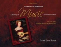 Anthology of Scores for a History of Music in Western Culture: Antiquity Through the Baroque Era: 1 0205656978 Book Cover