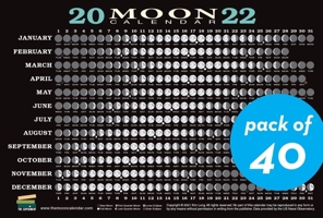 2022 Moon Calendar Card (40 Pack) : Lunar Phases, Eclipses, and More! 1615197850 Book Cover