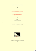 CMM 24 GIACHES DE WERT (1535-1596), Opera Omnia, edited by Carol MacClintock (secular music) and Melvin Bernstein (sacred music). Vol. X Madrigals 1595510745 Book Cover