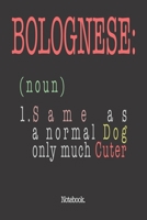 Bolognese (noun) 1. Same As A Normal Dog Only Much Cuter: Notebook 1658853660 Book Cover