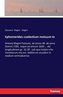 Ephemerides Coelestium Motuum IO 3741183229 Book Cover