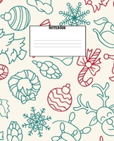 NoteBook: 7.5" x 9.25", 120 College Ruled Pages, Christmas Themed Cover with Matte Finish For All Ages 1698062206 Book Cover