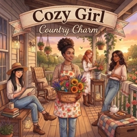 Cozy Girl Country Charm: Cute & Fun Relaxing Adult Activity Coloring Book | Aesthetic Comfy Hygge Farmhouse Scenes, Daily Rustic Living, Peaceful ... Seniors, Women & Teens (Cozy Girl Collection) 1965964699 Book Cover