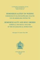 Homoseksualiteit En Wijding. Juridische En Maatschappelijke Analyse Van de Kerkelijke Instructie. Homosexuality and Holy Orders. Juridical and Social Analysis of the Ecclesiastical Instruction: Monsig 9042920092 Book Cover