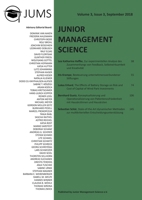 Junior Management Science, Volume 3, Issue 3, September 2018 (German Edition) 3346081729 Book Cover