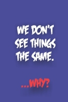 We Dont See Things the Same 1677145021 Book Cover