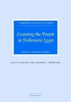 Counting the People in Hellenistic Egypt, Volume 2: Historical Studies 0521124832 Book Cover