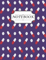 Notebook: College Ruled Notebook Size 8.5 X 11 Inch 120 Page Notebook For Women, Gift For Pharmacy Technician And Design With Seamless Pattern Of Flat Cartoon On White Background 1676560750 Book Cover