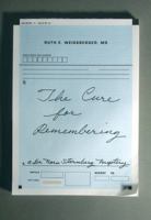 The Cure for Remembering: A Dr. Nora Sternberg Mystery 1933633204 Book Cover