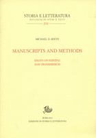 Manuscripts & Methods Essays on Editing 8863723028 Book Cover