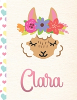 Clara: 2020. Personalized Weekly Llama Planner For Girls. 8.5x11 Week Per Page 2020 Planner/Diary With Pink Name 167127377X Book Cover