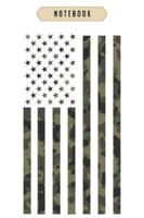 Notebook: American flag army military veteran camouflage Notebook-6x9(100 pages)Blank Lined Paperback Journal For Student, kids, women, girls, boys, men, birthday gifts-Veterans day gifts notebook 1674622716 Book Cover