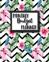 Monthly Budget Planner: Monthly Financial Planner With Weekly Expense Tracker And Bill Organizer Chevron Floral 1697884296 Book Cover