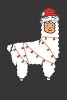 Notebook: Llama Christmas Tree Decoration Santa Hat Christmas Gift Dot Grid Dotted 6x9 120 Pages 1083032046 Book Cover