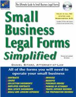 Small Business Legal Forms Simplified: The Ultimate Guide to Business Legal Forms [With CDROM] 0935755985 Book Cover
