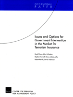 Issues and Options for Goverment Intervention in the Market for Terrorism Insurance 0833037013 Book Cover