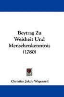 Beytrag Zu Weisheit Und Menschenkenntnis 1104623986 Book Cover
