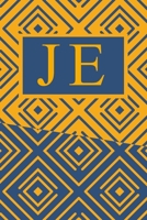 J E: Art Deco Initials J E Monogram Notebook, J E Monogrammed Journal Gift 1678413550 Book Cover
