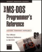 Microsoft MS-DOS Programmer's Reference 1556153295 Book Cover