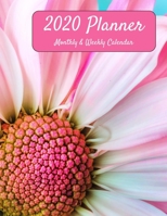 2020 Planner: Monthly and Weekly Pretty Pink Daisy Planning Calendar for Women - Includes Monthly Inspirational Gratitude Quotes  -  Large 8 1/2" x ... Goal Planning and End of Month Goal Review 1698585543 Book Cover