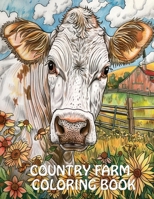 Country Farm Coloring Book: Peaceful Landscapes, Cute Animals and More For Stress Relief And Relaxation 9786087178 Book Cover