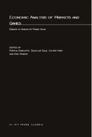 Economic Analysis of Markets and Games: Essays in Honor of Frank Hahn 0262041278 Book Cover