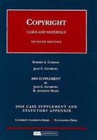 Copyright, Cases and Materials, 7th Edition, 2008 Supplement and Statutory Appendix (University Casebook) 1599414597 Book Cover