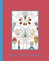 Dot grid journal: Ernst Haekel's Kunstformen der Natur - Artform of nature (1904) geometric shapes and natural forms cover art for the vintage ... forms in coral pink and blue cover art design 1696345480 Book Cover