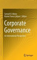 Corporate Governance: An International Perspective 3662511134 Book Cover