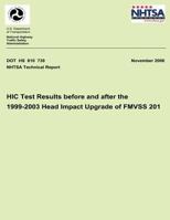 Hic Test Results Before and After the 1999-2003 Head Impact Upgrade of Fmvss 201: Nhtsa Technical Report Dot HS 810 739 1492399086 Book Cover