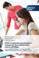 Does corporate governance impact on the sustainable return of IPOs? 3639716795 Book Cover