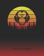 Weekly Planner: Cartoon Owl | 2020 - 2021 | Plan Weeks for 1 Year | Retro Vintage Sunset Cover | January 20 - December 20 | Planning Organizer Writing ... | Plan Days, Set Goals & Get Stuff Done 1692510304 Book Cover