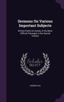 Sermons on Various Important Subjects 9357926305 Book Cover
