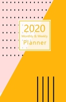 2020 Monthly & Weekly Planner: With Daily To-Do list. Calendar, Schedule, Assignments, 2021 Future plans. Monday start week. Portable. 8.5 x 5.5 (Half letter size) (Graphic design, orange, pink, black 1690754540 Book Cover