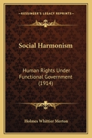 Social Harmonism, Human Rights Under Functional Government 1022501011 Book Cover