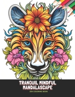 Tranquil Mindful Mandalascape: Zen Coloring Book, 50 Pages, 8.5 x 11 inches B0CLHGVWSG Book Cover
