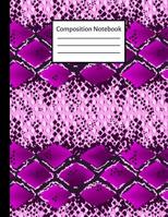 Composition Notebook: Purple Snake Skin College Ruled Notebook or Journal for Kids, School, Students and Teachers 1082331937 Book Cover