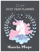 I Can Do It 2020 Year Planner: Unicorn Is Real Dream Come True Unicorn Kawaii Unicorn Monthly and Yearly Planner Blank Lined Themed Year Planner ... 110 Pages for Learning Professional Business 1674629257 Book Cover