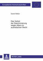 Das Verbot Der Diskriminierung Wegen Alters Im Australischen Recht 3631635419 Book Cover
