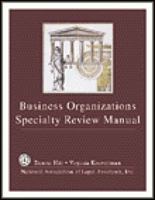 Business Organization Specialty Review Manual 0314126880 Book Cover
