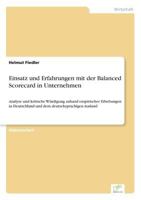 Einsatz Und Erfahrungen Mit Der Balanced Scorecard in Unternehmen 3838668855 Book Cover