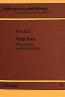 Viva Vox: Roemische Klassik Und Deutsche Dichtung 3631460279 Book Cover